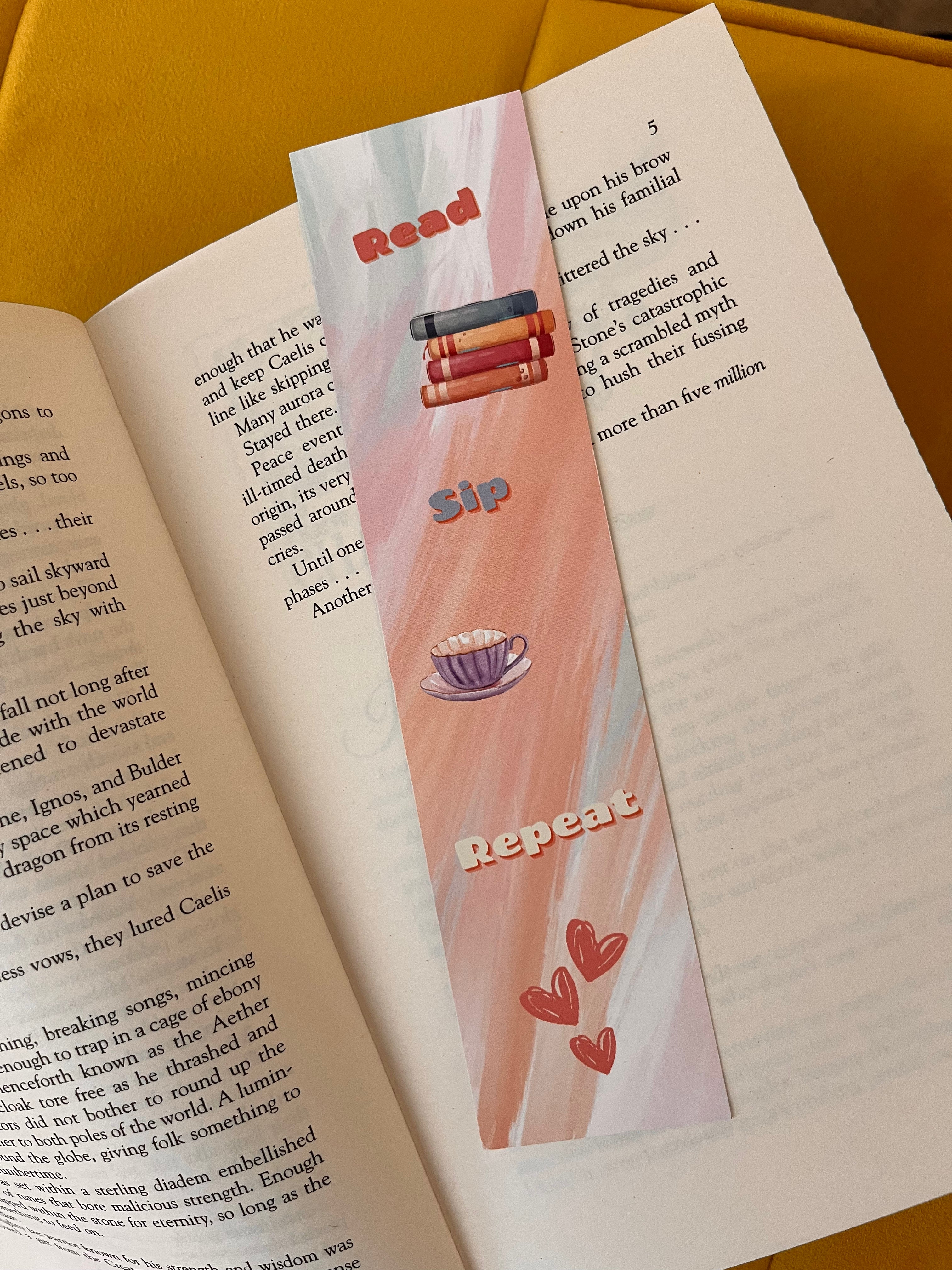 Bookmark " Read, Sip, Repeat"