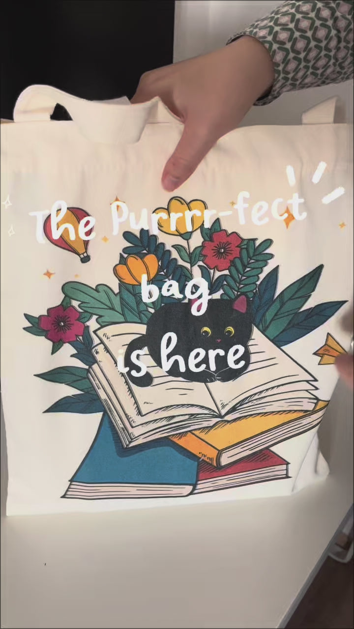 Purrrfect tote bag